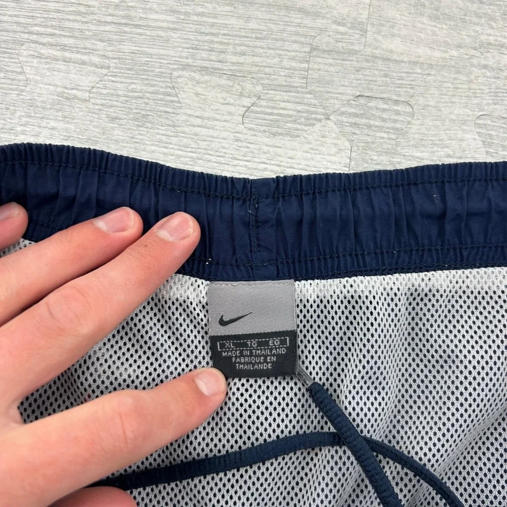 Vintage Y2K‎ Nike Swim Trunks Size XL Navy Blue Bathing Suit Swim Shorts Logo